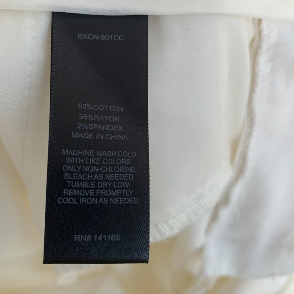 Harve Benard White Pleated High Rise Trouser Pants sz 8